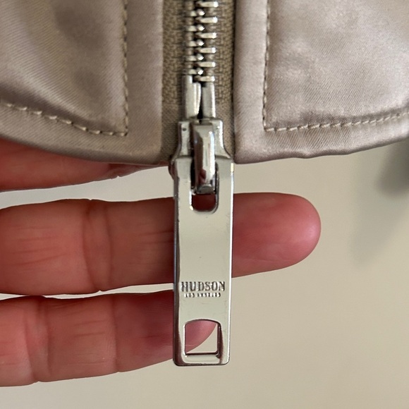 48. Satin Bomber Jacket by Hudson Size Large - Picture 6 of 12